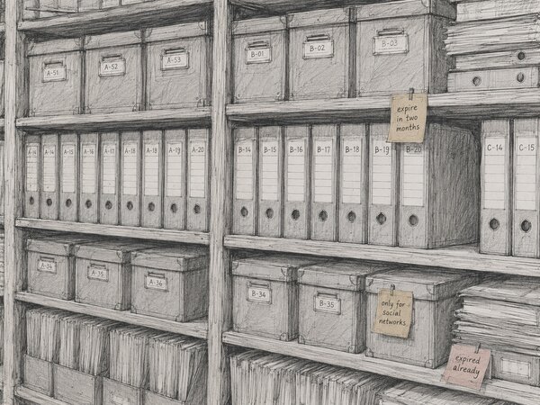 A visual metaphor for the disciplined rights workflow — every asset carrying its source, licence type, term, and territory, with expiry dates tracked and audit cycle in place.