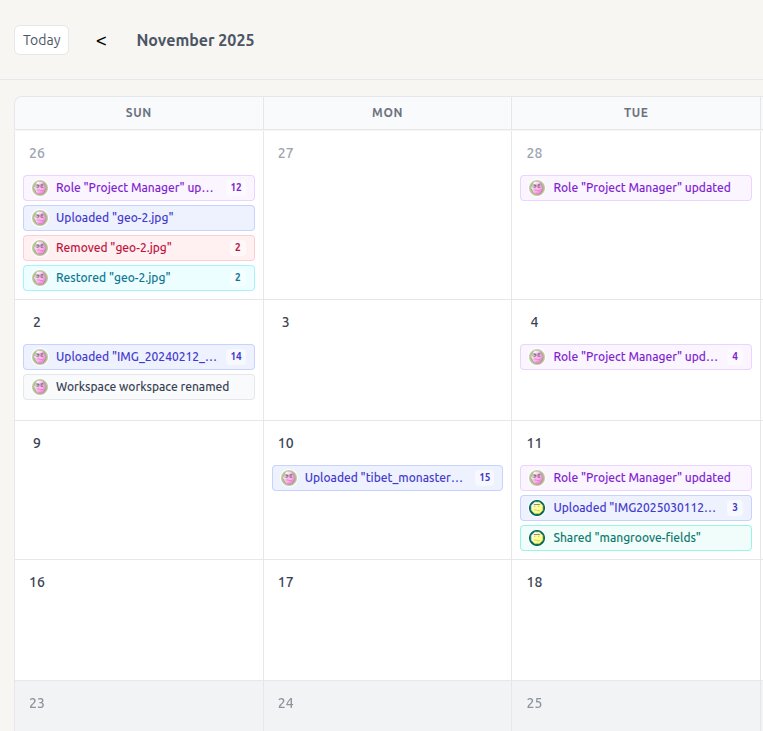 Daily activity timeline
